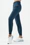 Regular Women's Turned-Up Leg Navy Trousers - 4