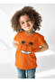 Garfield Printed Crew Collar Cotton Short Sleeve Orange Children's Tshirt