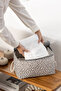 5 Pieces Gray Home Sweet Home Small Size under Base Socks Suitcase Organizer Dowry Organizer Hurç - 6