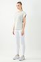 Regular Women's Crew Neck Ecru T-Shirt - 4