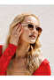 Brown Lens, Cream Framed Women's Sunglasses AE0039C19 - 4