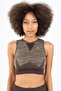 Slimfit Women's Crew Neck Brown Bra