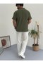 Short Sleeve Crinkle Fabric Summer Lycra Unisex Women's Men's Short Sleeve Shirt Tracksuit Set - 2