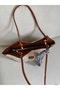 New Season Women's Shoulder Bag with Scarf and Corn Detail - 5