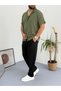 Short Sleeve Crinkle Fabric Summer Lycra Unisex Women's Men's Short Sleeve Shirt Tracksuit Set - 3