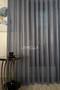 Anthracite Crystal Broken Glass Pattern New Trend Luxury Tulle Curtain (1X2 Pleat Stitched) - 3