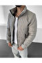 Gray Color Quilted Inflatable Seasonal Coat