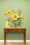 Yellow Dance of the Sun - Watercolor Yellow Flower Wall Living Room-Kitchen-Balcony Glass Sticker - 4