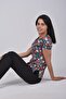 Unisex Doctor Nurse Jersey New Year Patterned Lycra Single Top Scrubs Jersey - 5