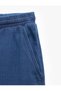 Lace-Up Waist Cotton Pocket Detailed Bermuda Oversize Jean Shorts - 7