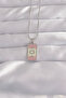 316L Steel Silver Color Pink Enamel Moon Figure Tarot Pendant Kly-5477 - 3