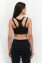 Women Brand Logo Padded Sports Bra, Black - 2