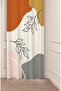 Bohemian Leaf Flower Geometric Line Patterned Special Design Digital Printed (Single Wing) Modern Background Curtain