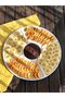 Porcelain Service Plate with Rotary Mechanism and Compartments - 30 cm