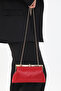 Hand and Shoulder Usable Evening Dress Bag with Glitter and Stone Clip Closure - 6