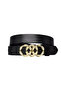100% Genuine Leather, Gold Knitted Buckle 3 Cm Black Women's Belt; Dress, Trouser Belt = 3cm-kdn-45 - 6