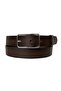 100% Genuine Leather Silver Rectangular Buckle Dark Brown Thin Women's Belt, 3cm=3cm-kdn-04
