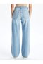 Lcw Jeans Indigo Wideleg Women's Jean Pants with Ripped Detail - 5