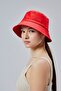 Summer Fabric Bucket Hat, Men's Women's Plain Fisherman Bucket Hat, Unisex Red