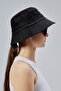 Double Layer Summer Fabric Bucket Hat, Men's and Women's Plain Fisherman Bucket Hat, Unisex Black-Cream - 8