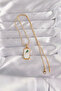 316L Steel Gold Color White Enamel Tarot Necklace - 2