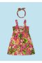 3-9 Years Old Girl's Voile Dress with Headband Pink - 3