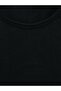 Round Neck Zero Sleeve Combed Cotton Underwear - Black - 6