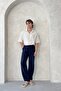 Men's Elastic Waist Baggy Fit Linen Trousers - 8