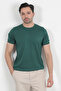 Men's Crew Neck Short Sleeve Basic Knitwear T-Shirt Green - 2501 - 4