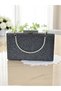 Platinum Color Glitter Non-Spill Imported Kumsim Metal Handle Women's Evening Dress Bag - 6