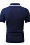 Santos Collar and Sleeve Stripe Lycra Slim Fit Polo Neck Knitted Men's Knitwear Tshirt - 5