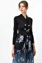 Accordion Fabric Midi Dress Black - 4