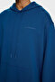 Cotton Regular Fit Hooded Kangaroo Pocket Sweat Men's Sweat Lb24Fwessmuhd - 4