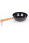 Charcoal starter pot barbeque BBQ grill with wood handle portal