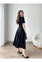 Women's Short Sleeve Crew Neck Maxi Dress - 5