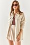 Women's Thick Shirt with Stone Detach and Patch Detail CKT-19000169 - 3
