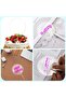 6 Inch Acrylic Cake Topper, 4pcs Clear Round Reusable Birthday Wedding Party Cupcake Toppers - 5