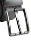 Gray Genuine Leather Solid Color Model 3.5 Cm. Classic Belt with Buckle - 215-Solid - 5