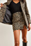 Women's Leopard Stone Fleto Pocket Lined Stamp Blazer Jacket Ckt- 19000403 - 8