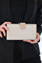 Modern Sophisticated Cluch Evening Dress Bag with Stone Closure Detail - 6