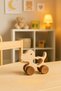 Wooden Handmade Natural Montessori Heart Dog Toy with Wheels - 5052 - 5
