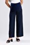 Pregnant Loose Wide Leg Viscose Fabric Trousers Adjustable Waist - 2