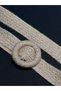 Round Knitted Buckle Straw Belt for Women, Coat Belt, Shirt Belt, Dress Belt - 3