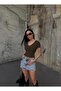 V Neck Camisole Woven Cotton Fabric Women's Blouse - 2