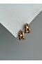 Steel Rose Gold Hoop Form Bold Cardiff Earrings -Not Tarnish- - 3