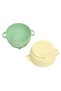 Silicone Feeding Set, Silicone Vacuum Food Bowl with Lid, Silicone Bib, Fork-Spoon / Red - 6