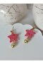 Pink Women's Earrings Polymer Clay Earrings Pink Star Pearl Earrings - 6