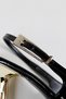 Women's Patent Leather Black Stone Detailed Buckle Stiletto Heeled Shoes 7cm - 6