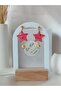 Pink Women's Earrings Polymer Clay Earrings Pink Star Pearl Earrings - 5