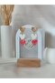 Pink White Heart Women Earrings Polymer Clay Earrings - 6